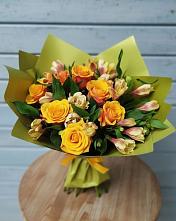 Букет цветов из:  Альстромерии и Розы в Новые Лапсары