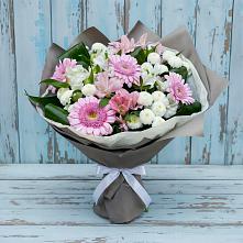 Букет цветов из:  Герберы, Альстромерии и Хризантемы #REPLACE_PRED# Новые Лапсары