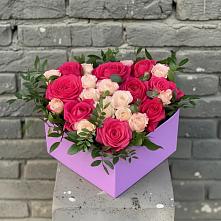 Цветочная композиция из Розы в коробке в Новые Лапсары