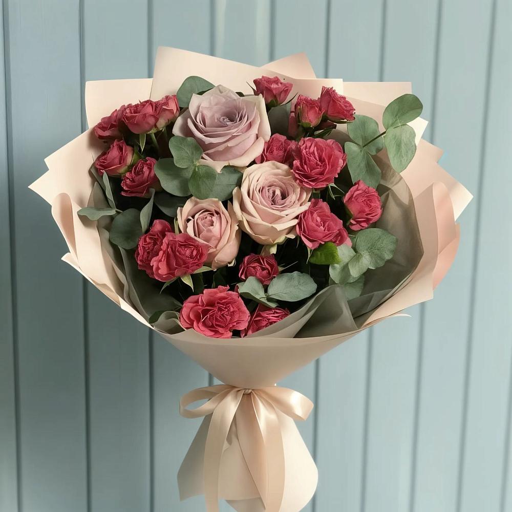 Букет цветов из: Гвоздики и Розы в Новые Лапсары