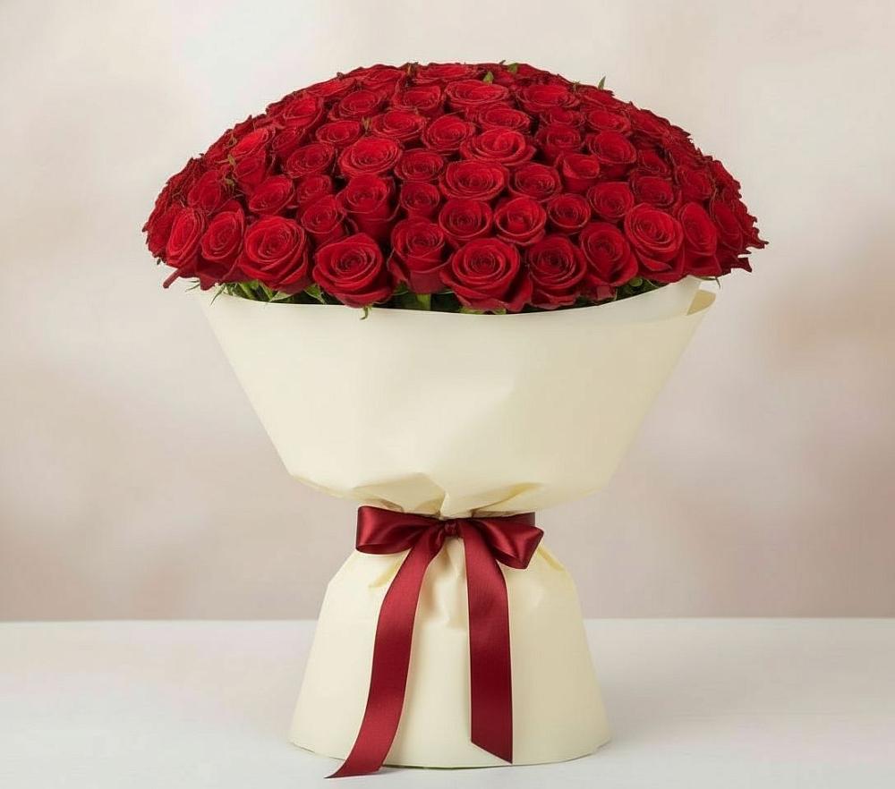Букет 101 Красная роза Милано в Новые Лапсары