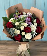 Букет цветов из:  Розы и Альстромерии #REPLACE_PRED# Новые Лапсары