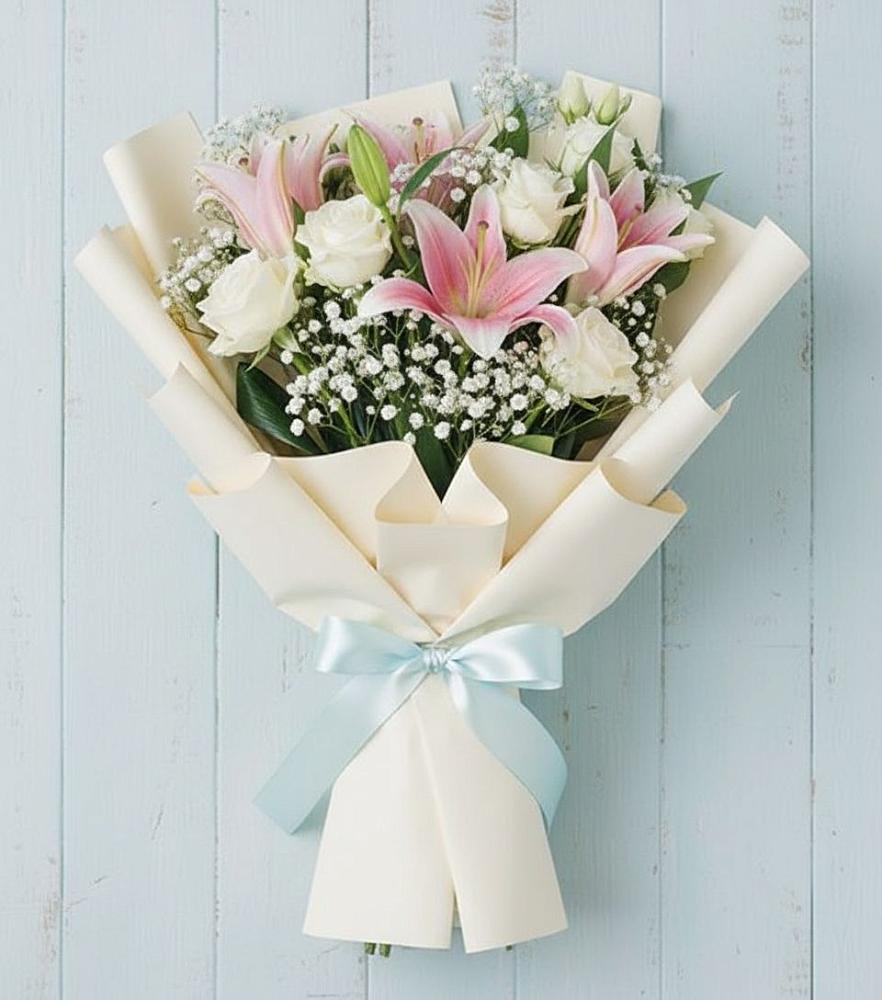 Букет цветов из: Лилии в Новые Лапсары