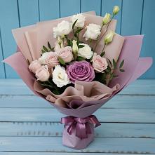 Букет цветов из:  Розы и Лизиантусы в Новые Лапсары