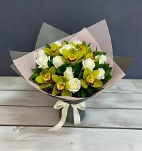 Букет цветов из:  Орхидеи и Розы в Новые Лапсары