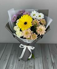 Букет цветов из:  Розы, Герберы и Хризантемы #REPLACE_PRED# Новые Лапсары