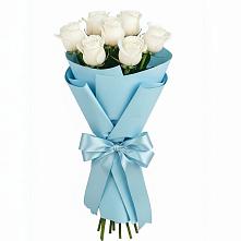 Букет 7 белых роз Проуд в Новые Лапсары