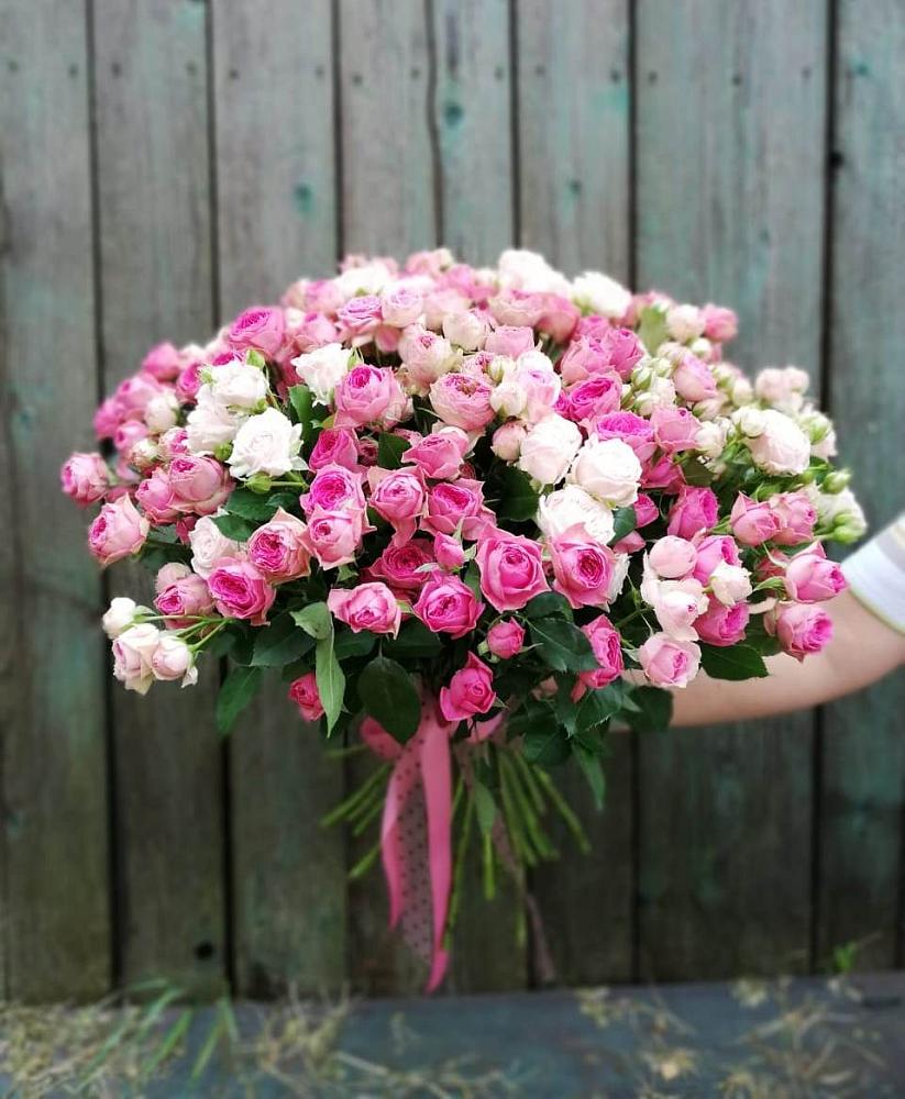 Букет Розовые кустовые розы Натали и Лав Лидия в Новые Лапсары