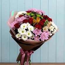 Букет цветов из:  Розы, Хризантемы и Альстромерии в Новые Лапсары