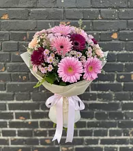 Букет цветов из:  Герберы и Хризантемы в Новые Лапсары