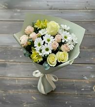 Букет цветов из:  Альстромерии, Розы и Хризантемы в Новые Лапсары