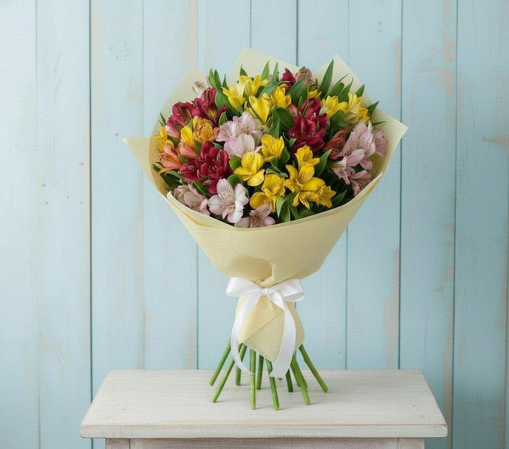 Букет цветов из: Альстромерии в Новые Лапсары