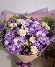 Букет цветов из:  Хризантемы и Розы #REPLACE_PRED# Новые Лапсары