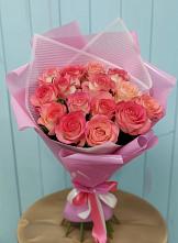 Букет 15 Розовых роз Равель #REPLACE_PRED# Новые Лапсары